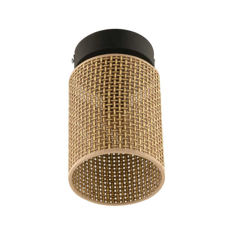 Luminaire de lustre élégant, corps en métal avec capuchon en PVC, 12 x 4,7 pouces | Conception beige et noire, douille E27 (40 W maximum), parfaite pour la salle à manger et les espaces de vie, 110-240 V, solution d'éclairage de maison élégante