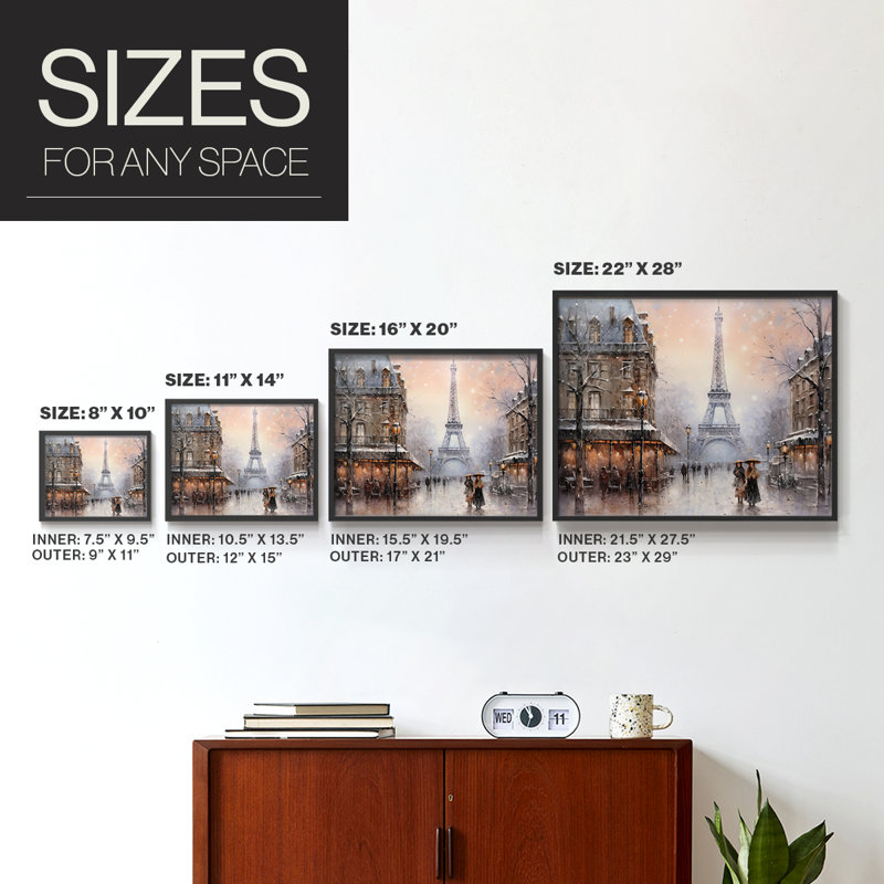 Chirstmas Art-CCCX -Framed Print - Restickable, H 11 po x l 14 po, Noir, noir, noir, noir