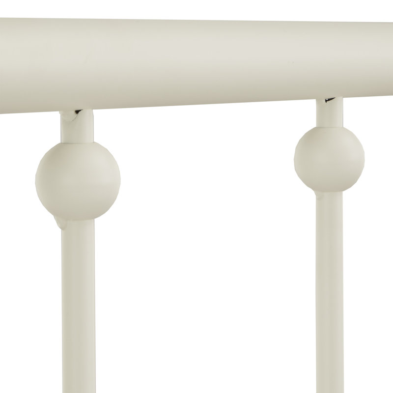 Lueras Metal Spindle Bed, Off-White, Queen