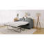 Modern Sofa Bed with Pocket Coil Mattress, Pull-Out Sleeper Sofa, Compact Chenille Couch, Charcoal -1325890582