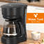 Cafetière compacte de 5 tasses - minuterie programmable de 24 heures, fonction de maintien au chaud, réservoir d'eau de 25 oz, protection contre la surchauffe et arrêt automatique. Idéal pour la maison, le bureau ou les aventures en plein air (noir)-113319945