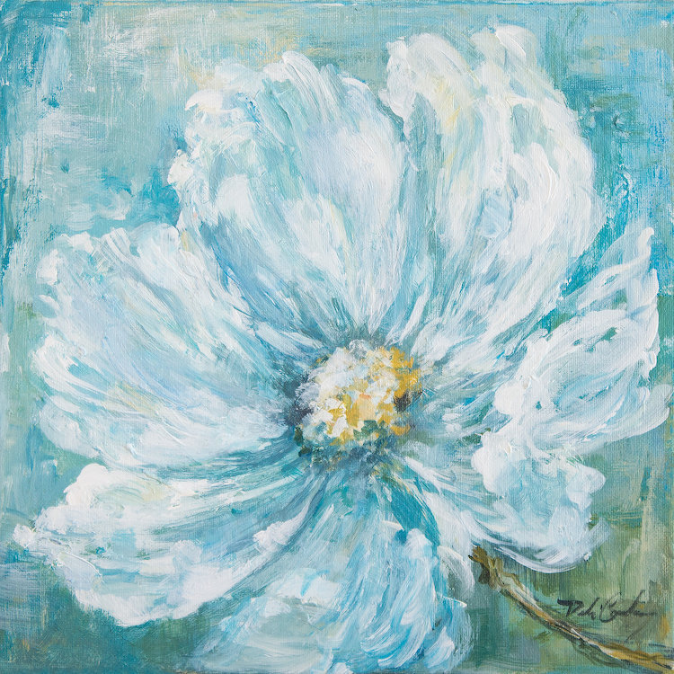 «Cosmos by the Sea II» par Debi Coules - Impression sur toile tendue sur châssis, H 18 po x l 18 po x P 1,5 po