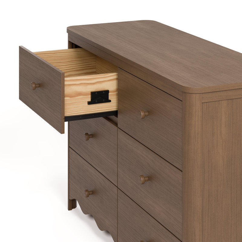 Casablanca 6-Drawer Double Dresser, Hazelnut