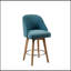 Élégant tabouret de comptoir pivotant avec pieds en bois massif pour une assise confortable et élégante dans les cuisines et les bars-489714143-489714129