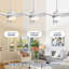 Ventilateur de plafond blanc moderne de 52 pouces avec lumière DEL de 18 W et moteur à courant continu réversible silencieux à 3 pales ABS-835065423-835065421