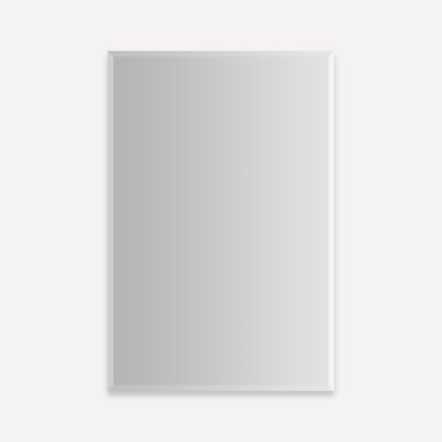 M Series Reserve Surface Mount or Recessed Frameless 1 Door Medicine Cabinet with Adjustable Shelves and Lighting and Electrical Outlet