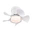Ventilateur de plafond de 21 pouces avec 3 températures de couleur, lumière et télécommande, moteur à courant continu puissant et à faible bruit pour la cuisine, la salle à manger, la salle à manger, la salle de bain, le patio (blanc mat)-444736955