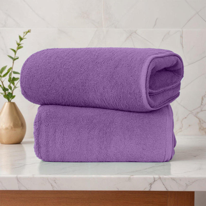 100% Cotton Bath Sheet, Purple