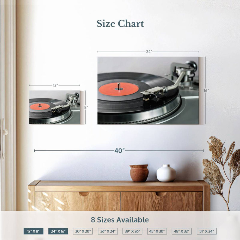 Tourne-disque en vinyle Abarca, H 16 po x l 24 po