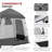 Two Room Pop Up Shower Tent w/ Shower Bag, Floor, Carry Bag, Dark Grey-98211080-98211081