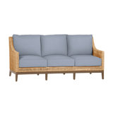 Peninsula 80" Wide Outdoor Wicker Patio Sofa with Cushions