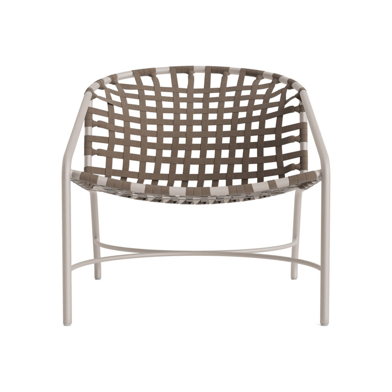 Kantan Outdoor Lounge Chair, Dove Smooth/Mica Suncloth Lace