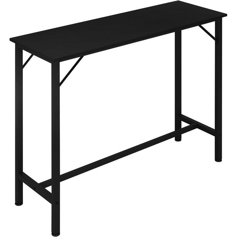 Nettgen Metal Base Dining Table, Black, 100cm H x 100cm L x 40cm W