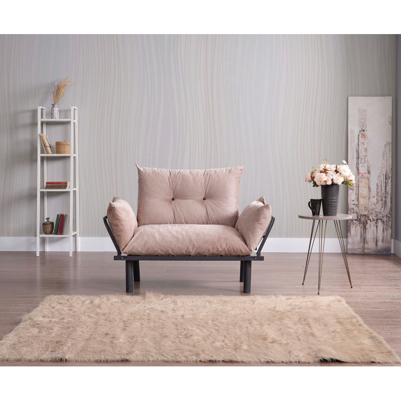 Mychala Metal 49'' Reception Loveseat, Vizon