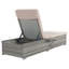 Meuble de terrasse gris avec coussin confortable et structure stable à dossier réglable