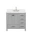 Meuble-lavabo simple Deaundria avec plateau en marbre de Carrare-1062858961