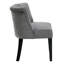 Fauteuil d'appoint élégant, revêtement texturé gris anthracite, siège à coussin en mousse, pieds de chambre chic-876372224