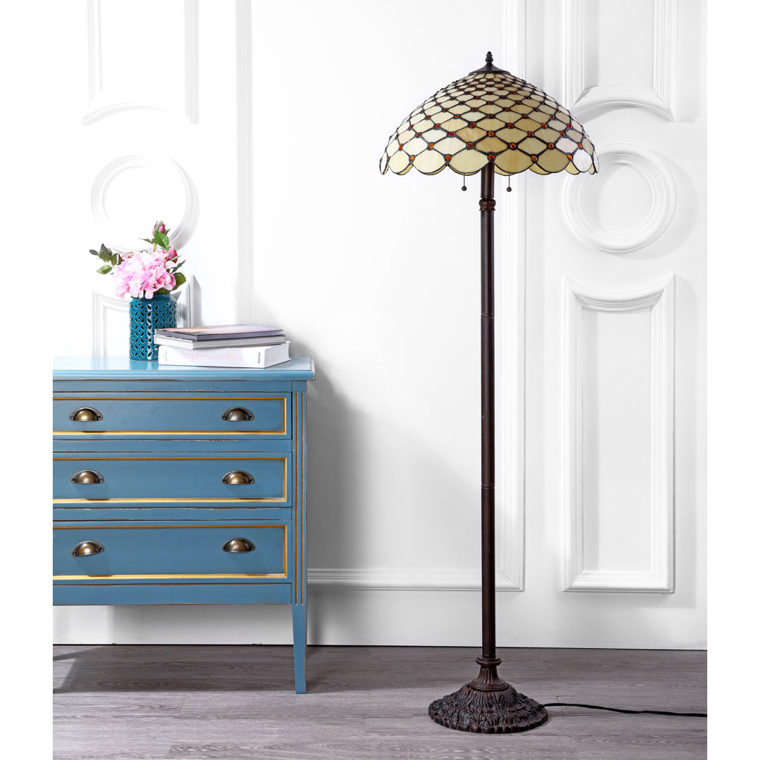 Ossu 62'' Brown Traditional Floor Lamp Loon Peak®