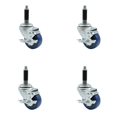 Polyurethane Expanding Caster with Brake