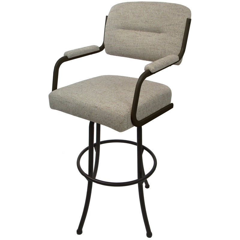 Tabouret de comptoir pivotant 26 po Meritxell, Brun