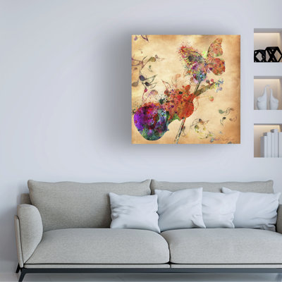 « love music », impression sur toile tendue