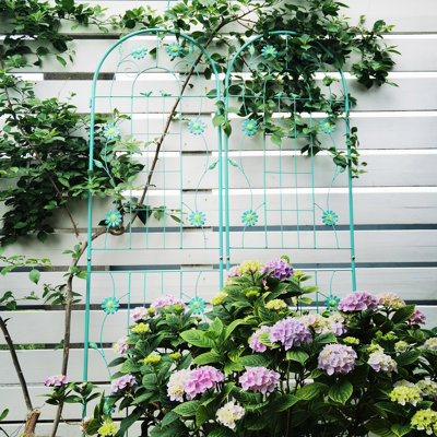 4 Pack Metal Garden Trellis 71" X 19.7" Rustproof Trellis For Climbing Plants Outdoor Flower Support