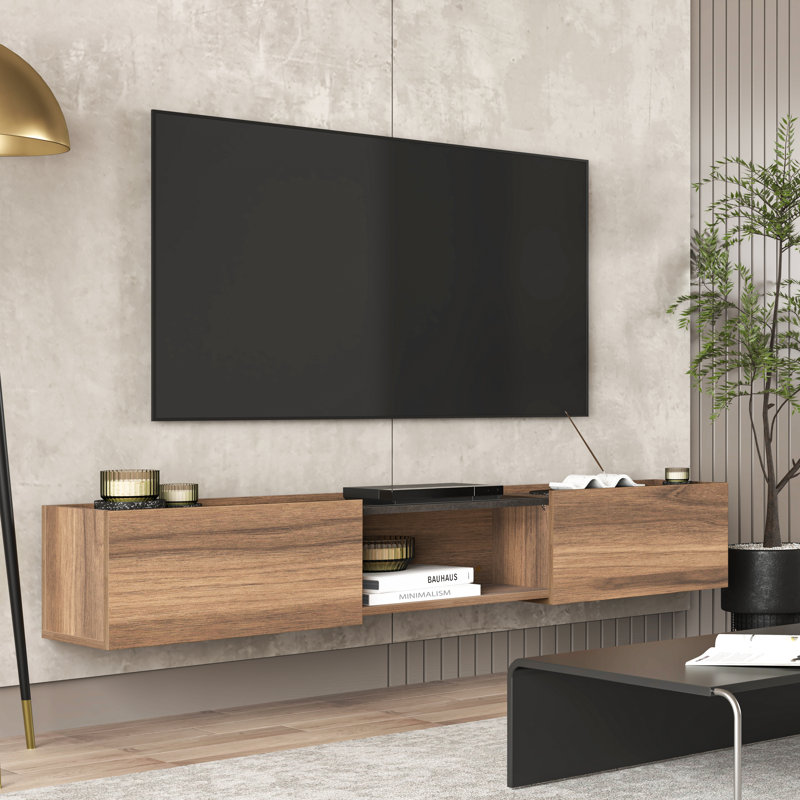 Yablonski Floating Tv Stand For Tvs Up To 80" Wall Mounted Media Console