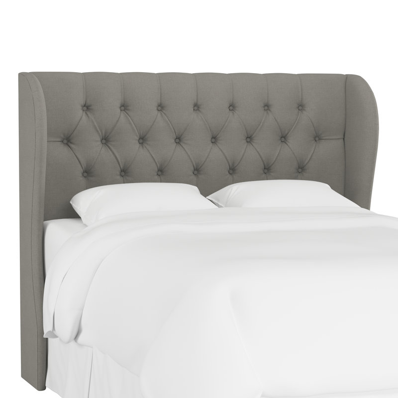 Tomey Upholstered Headboard, Twin, Classic Grey Linen