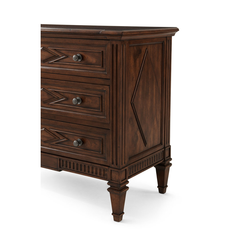Tavel 3 - Drawer Nightstand, Brown