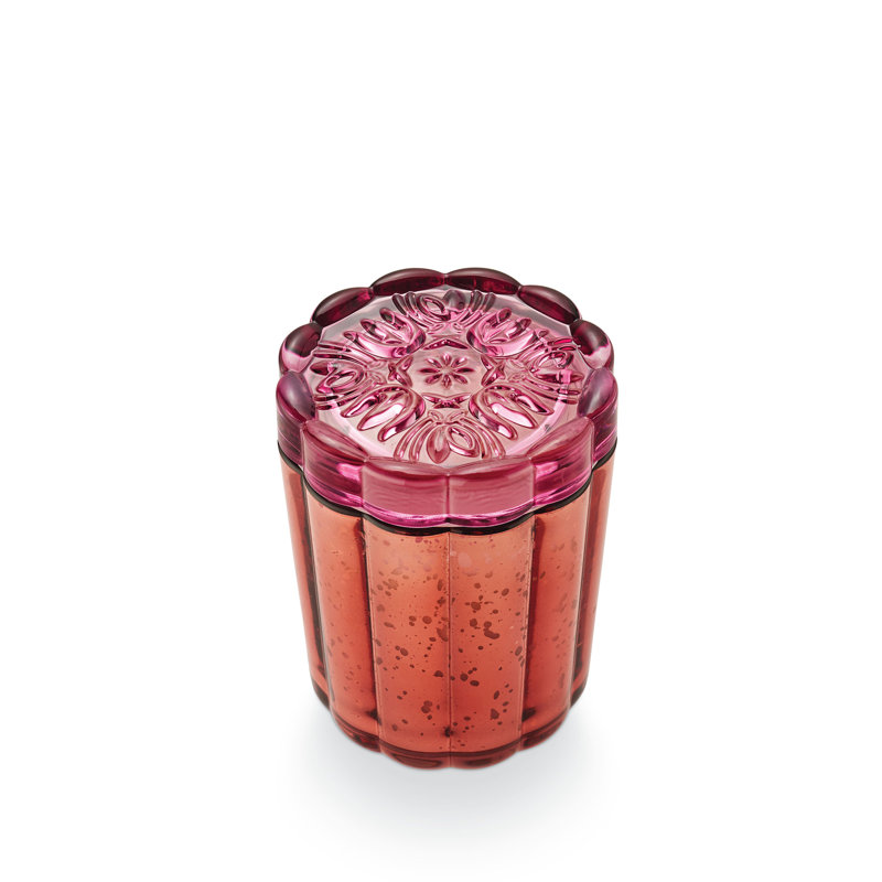 Pink Pepper Fruit Scented Soy Jar Candle with Lid, 12oz