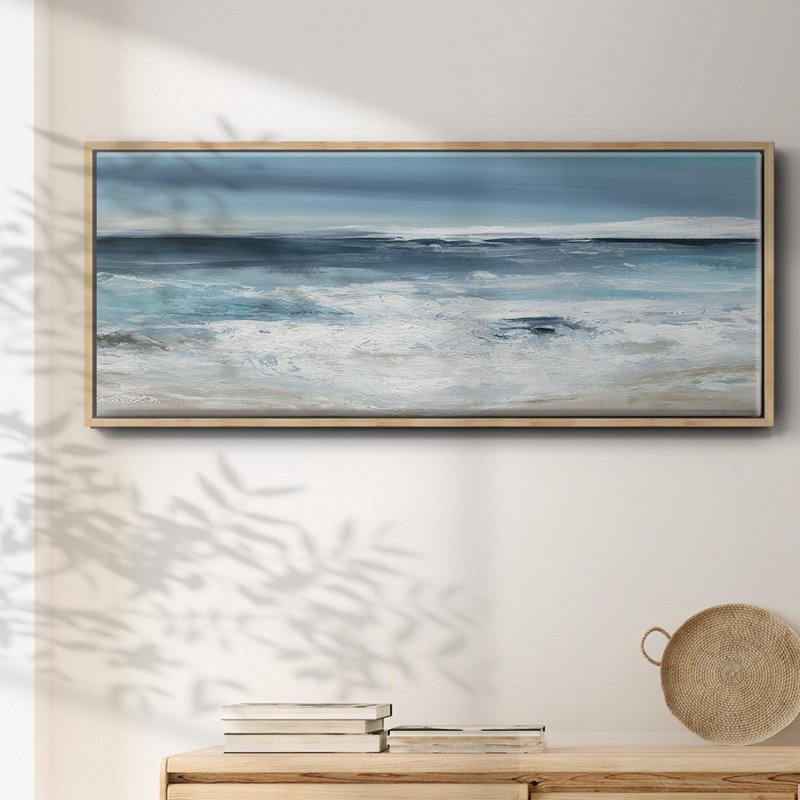 Long Beach - toile encadrée, H 20 po x l 50 po x P 1,5 po, Naturel
