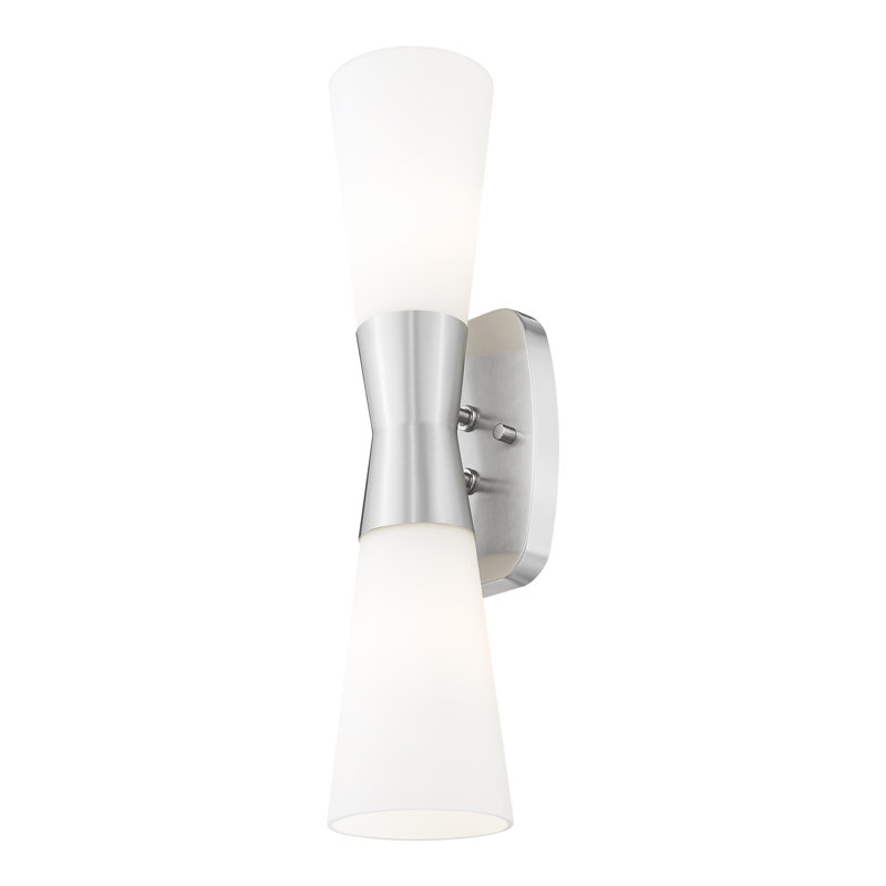 Emrys 18 inch Brushed Nickel 2 Light Wall Sconce, Brushed Nickel