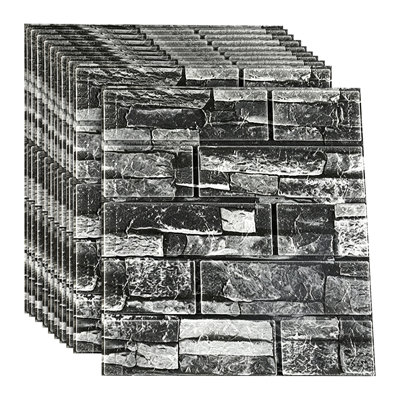 10 x 3 x 3 carreaux de brique autocollant mural papier peint panneau de mousse 13,8 x 15,2 po