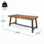 Table de salle à manger d'extérieur en bois massif Polacia l 70 po x P 34,75 po-100483058