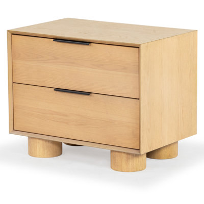 Addyson Wood 2 Drawer Nightstand