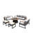 Kimira 9 - Person Patio Conversation Set with Cushions