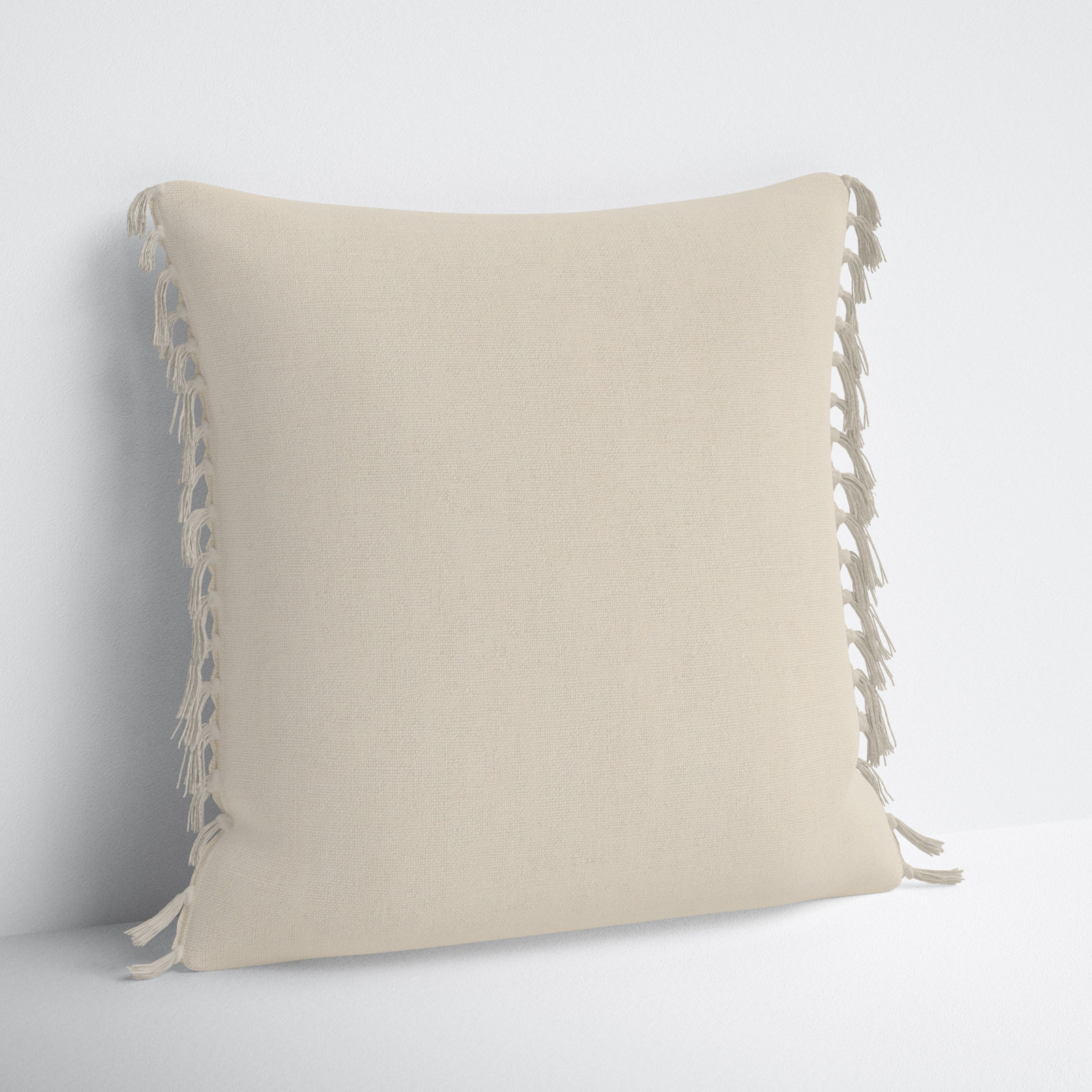 Sharron Square 100% Linen Pillow, Pillow Cover Only - No Insert, Feather Gray