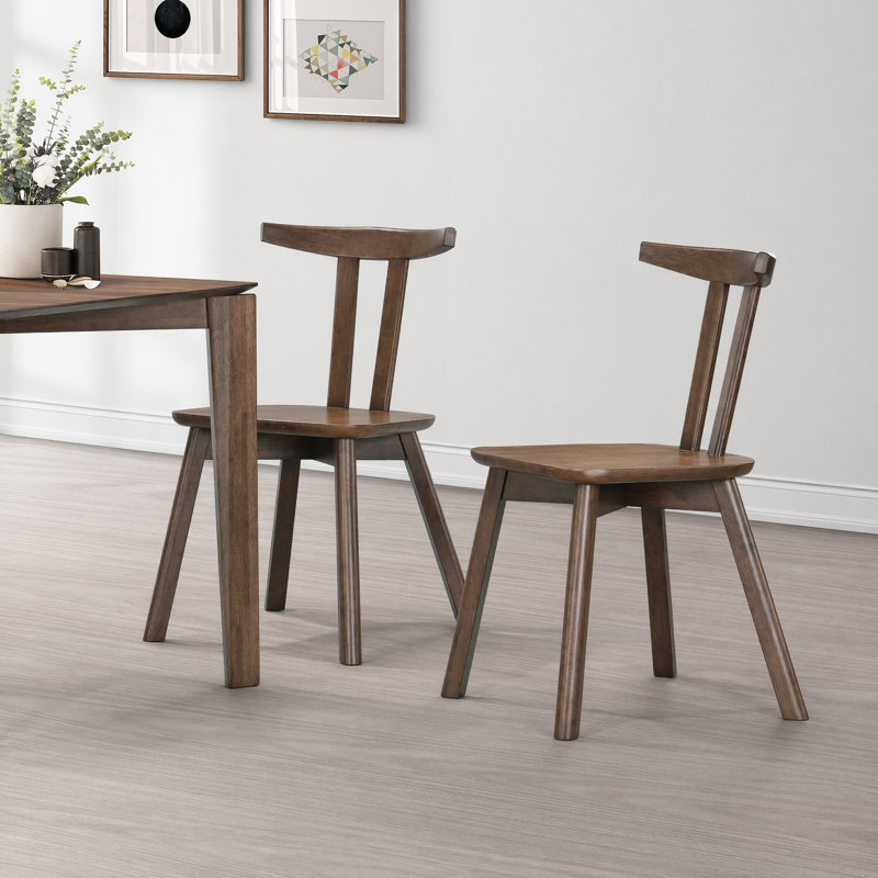 Ensemble de table de salle à manger 5 pièces Dunleavy Opal Nordic, 5 Pieces: Table, 4 Chairs, Walnut, Walnut