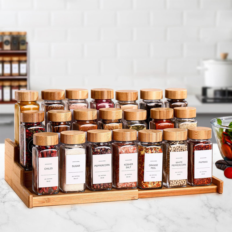 24 pots en verre d'épices 4 oz