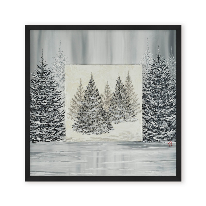 Nature Inspired "Pine Portrait" Canvas Wall Art By , 30" H x 30" W x 1.125" D, Framed Print, Brown