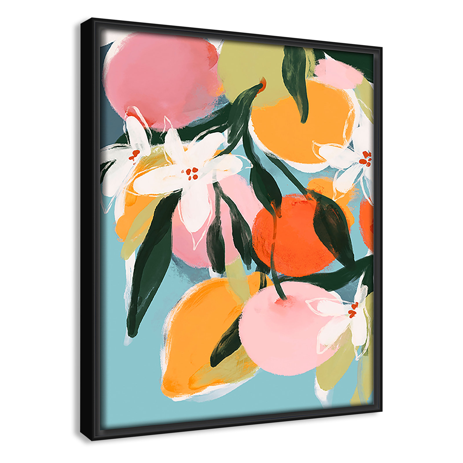 Fruity Summer I Print by Treechild, 11.5" H x 9.5" W, Black Floater