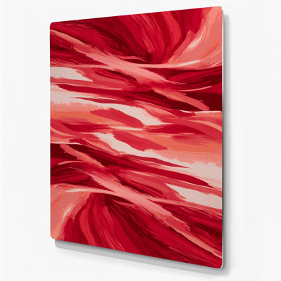 Abstract Landscape 12 Red Metal Wall Art