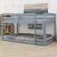 Low Profile Bunk Bed, with Dual Platforms and Ladder