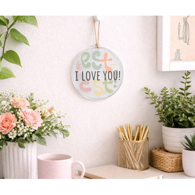 Ornement en verre le meilleur! I Love You