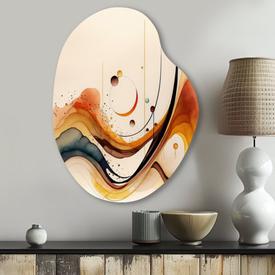 Clariza - Asymmetrical Abstract Minimalism Metal Wall Decor, Unique Shape Metal Wall Sculpture Print