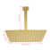 1-Spray Patterns With 2.5 GPM 15.7 In. Ceiling Mount Fixed Shower Head With Shower Arm In Brushed Gold
