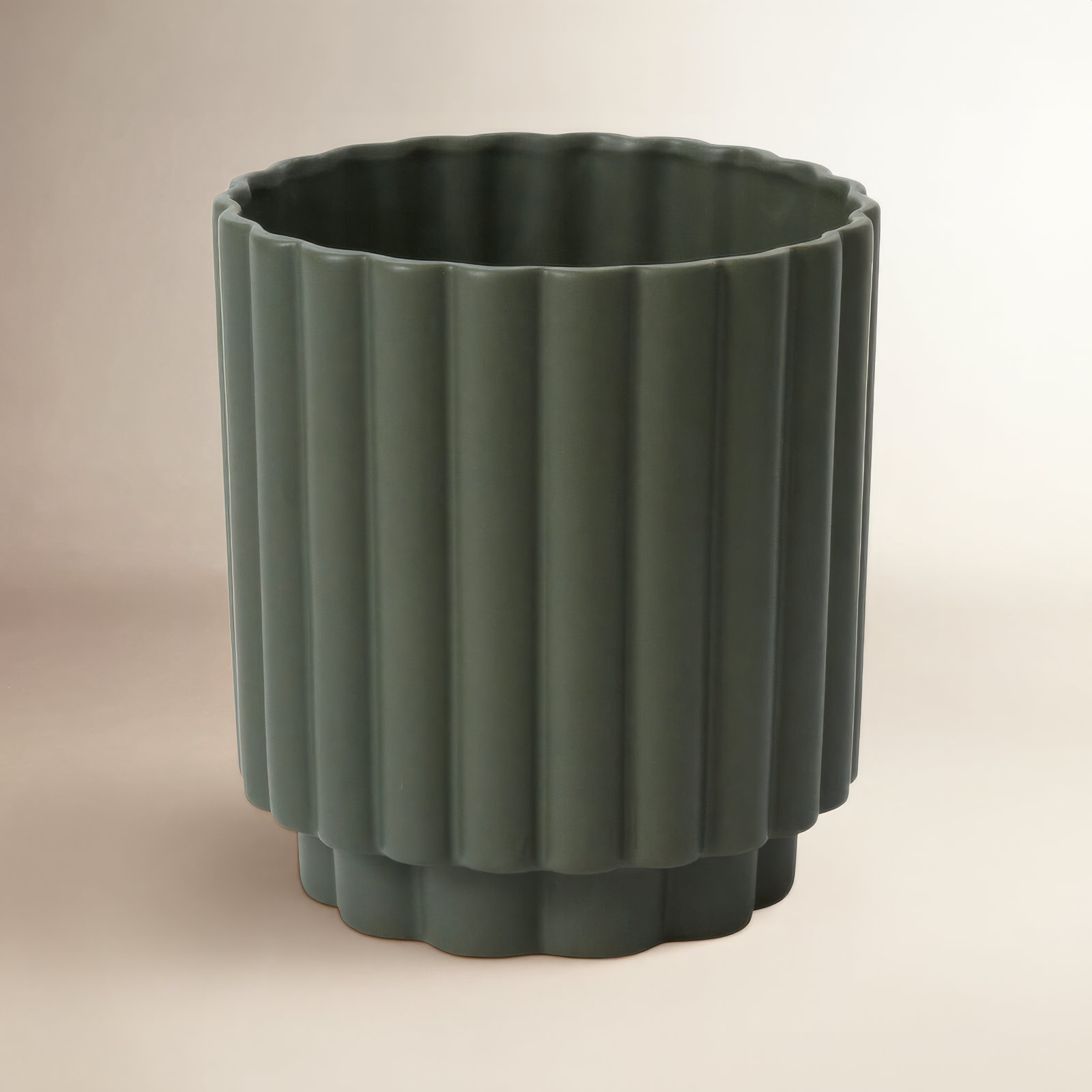 Ceramic Pot Planter, 8.25" H x 7.25" W x 7.25" D, Black