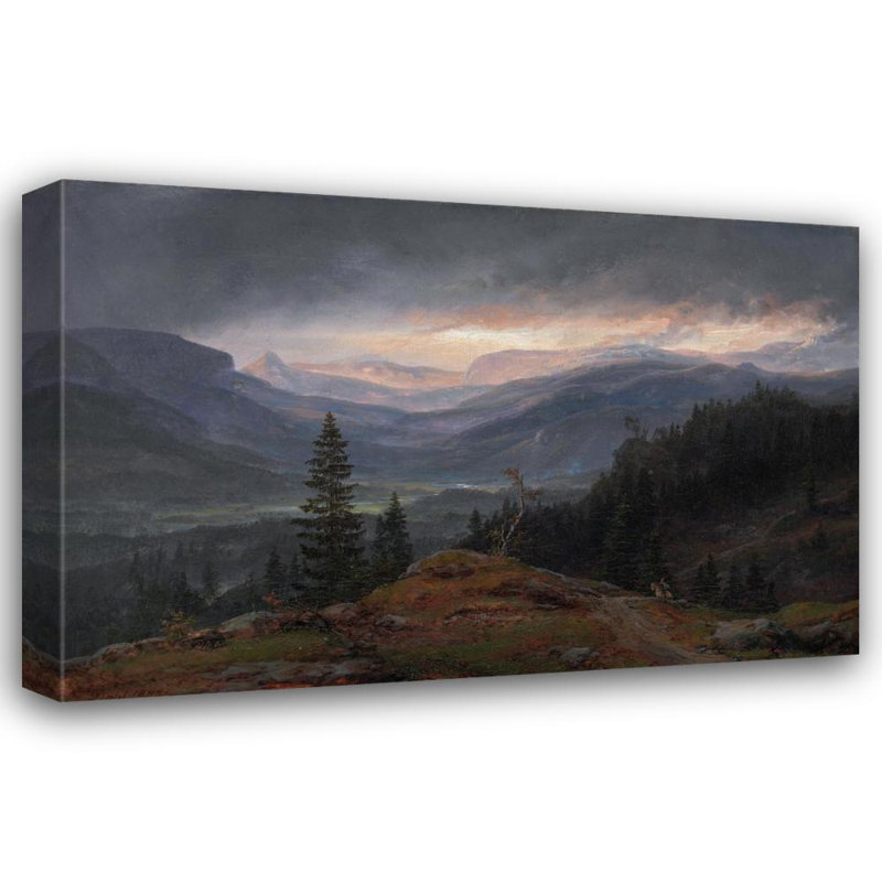 "View over Hallingdal" par Johan Christian Dahl - Art mural sur toile tendue avec châssis, H 48 po x l 33 po
