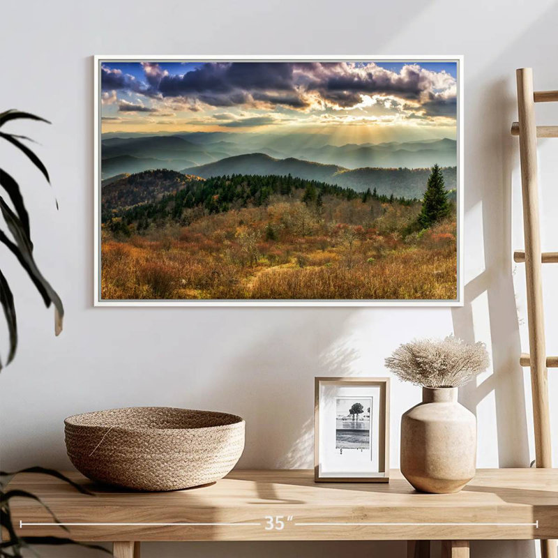 Parc national des Great Smoky Mountains, 25 po x 17 po, Cadre flottant blanc