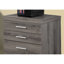 Classeur moderne avec roulettes, rangement, taupe, roulettes de style bureau, tiroirs, stratifié taupe,
